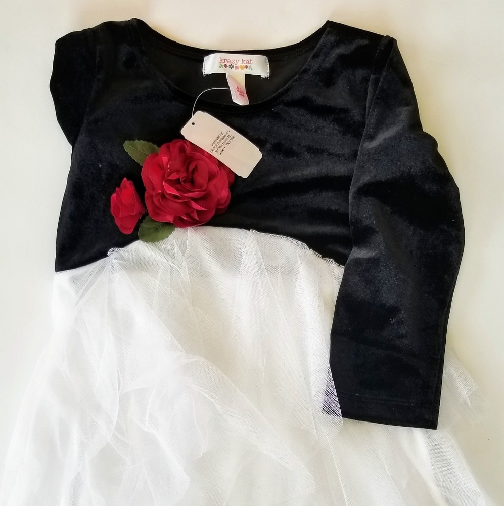 Dress with Rose decor
